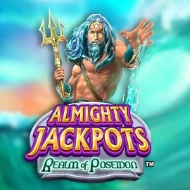 Almighty Jackpots – Realm of Poseidon online game logo by Novomatic on betistaa.eu