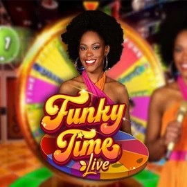 Funky Time slot logo by Evolution at Betista Casino